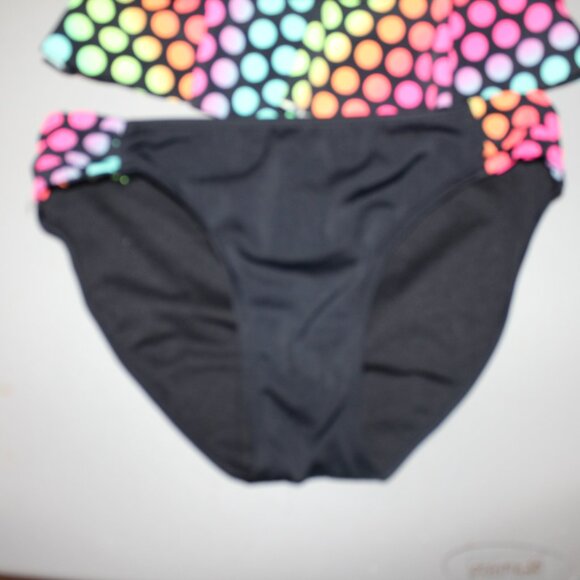 Multi Color 2 Pcs Justice Tankini Swimsuit size 14 - Picture 3 of 11